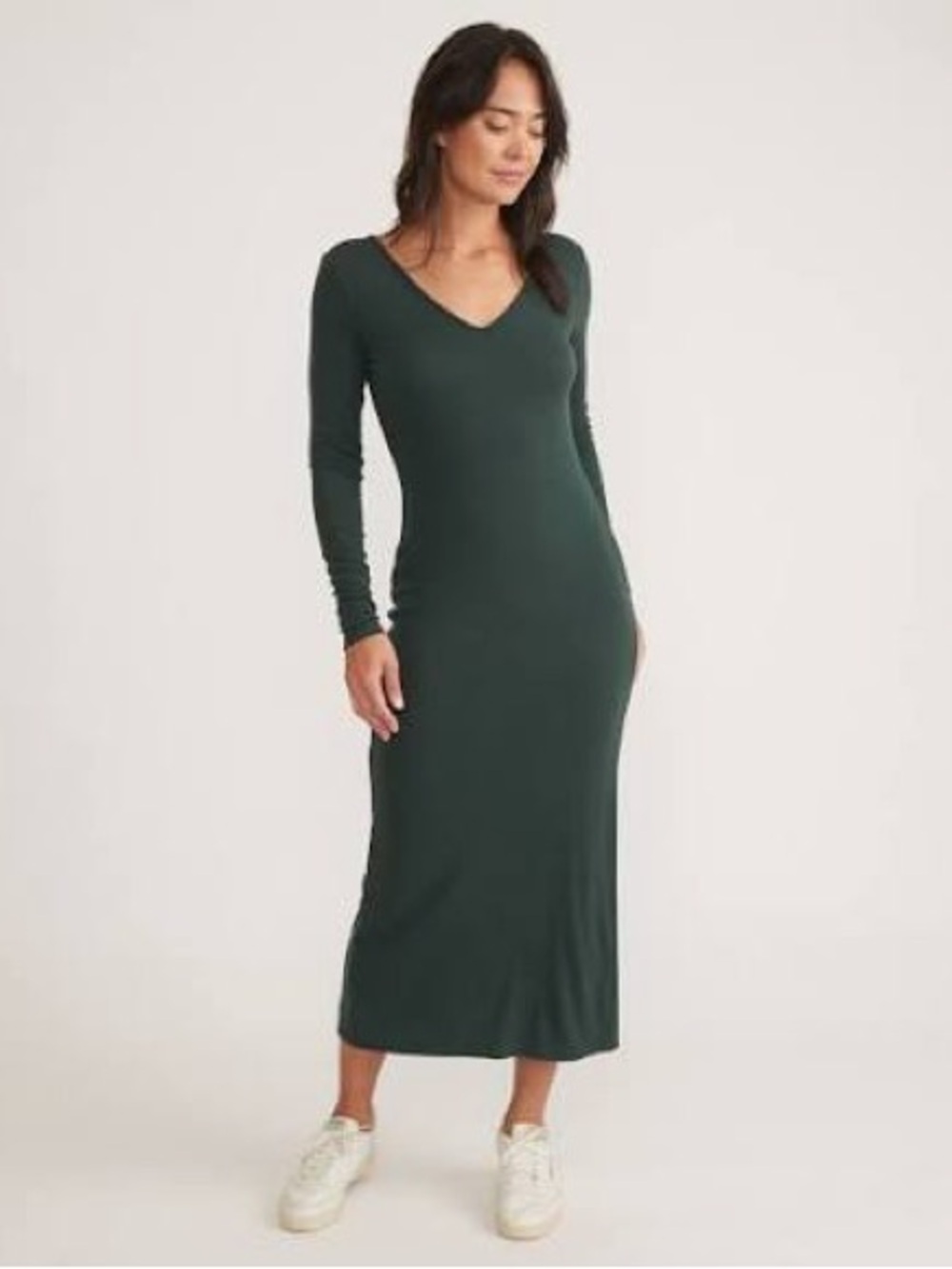Marine Layer Lexi Rib V-Neck Maxi Dress
